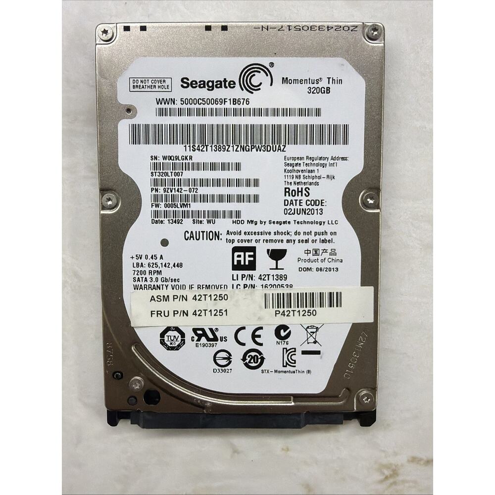 Seagate Momentus /laptop Thin ST320LT007 320GB 2.5" SATA II Laptop Hard Drive